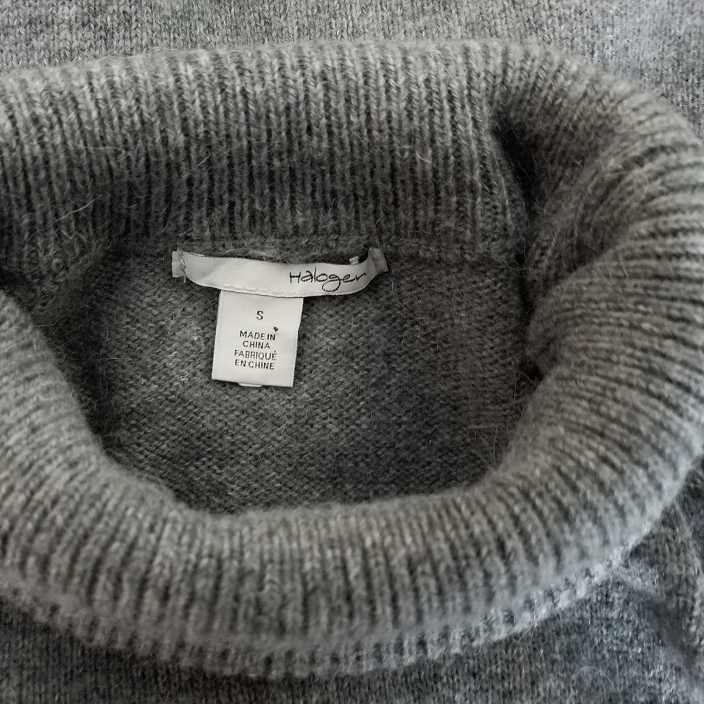Halogen Grey Split Sleeve Cashmere Pullover - image 6